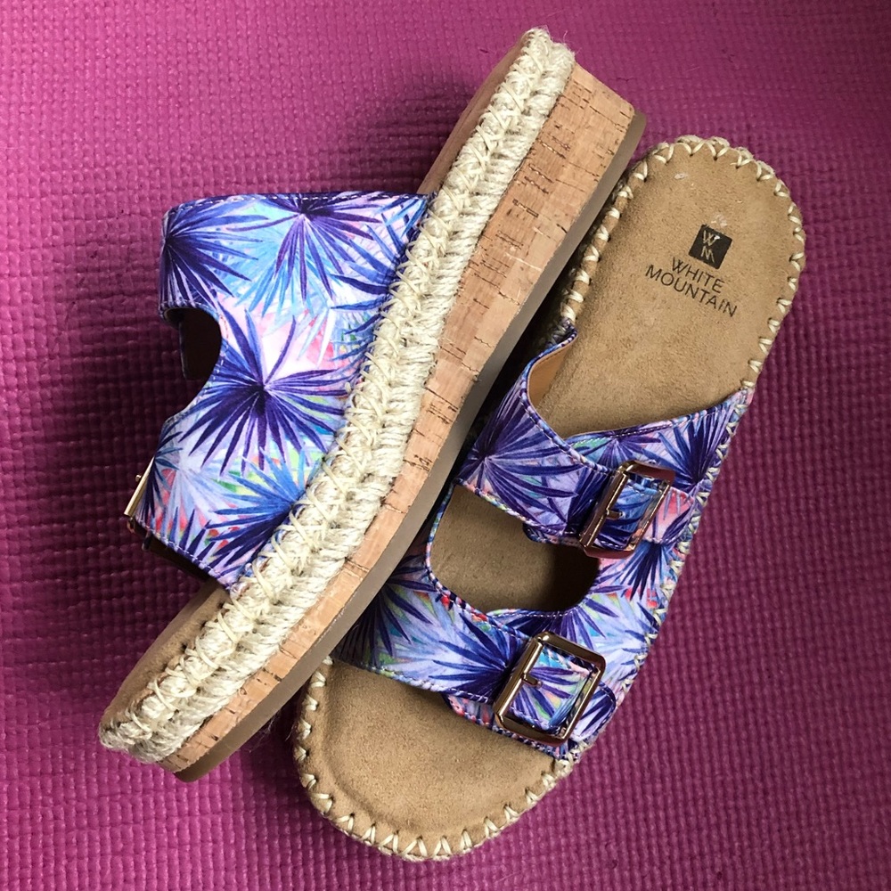 🌸🌸 Double Strap Espadrille Cork Wedge Sandals 🌸🌸